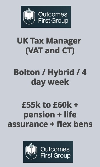 UK Tax Manager - Outcomes First